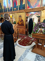 Богослужение в день преставления прп. Сергия Радонежского.