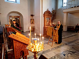 Богослужение в день преставления прп. Сергия Радонежского.