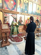 Богослужение в день преставления прп. Сергия Радонежского.